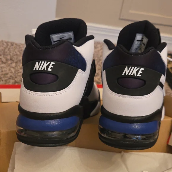 Nike Mens Air Force Max White Black Sneakers - Picture 4 of 9